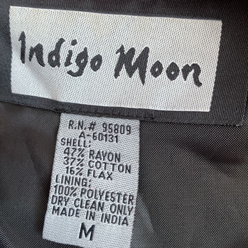 Indigo Moon QVC Embellished Long Blazer Button Down Jacket M Red - Picture 8 of 8
